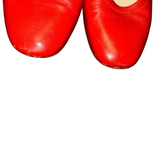 Everlane the day heel block heel red Italian leather shoes size 10 - Picture 5 of 7